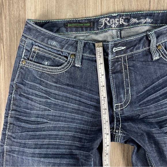 Juniors Rock 47 by Wrangler Low Rise Bootcut Jeans Size‎ 7  27x34 Tall - Picture 11 of 11